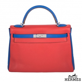 Herms 32cm PHW Horseshoe Kelly Bag
